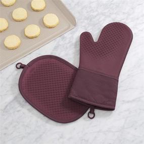 img 3 attached to 🧤 OXO Good Grips Silicone Oven Mitt and Pot Holder Set