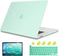 📦 may chen green matte hard case for macbook pro 13 2020 with touch bar a2338 m1 a2289 a2251 - includes keyboard cover & screen protector logo