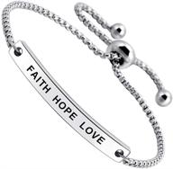 🌟 inspirational engraved faith hope love cuff bangle bracelet for anniversary and birthday logo