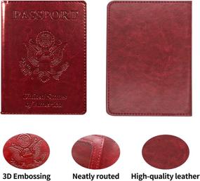 img 3 attached to 📔 Burgundy PanosBepa Vaccination Protector for Passports