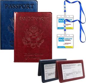 img 4 attached to 📔 Burgundy PanosBepa Vaccination Protector for Passports