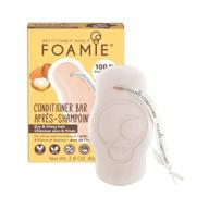 🌿 foamie natural conditioner bar - kiss me argan | cruelty-free, paraben and sulfate free | restores and strengthens dry damaged hair | scalp cleansing and massage benefits | plastic-free packaging, save 2 bottles logo