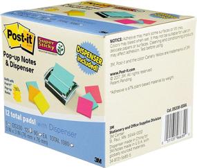 img 1 attached to 📝 Post-it Sheet Super Sticky Note and Dispenser Bundle: 12 Packs of 90-Sheet Pads, 3 x 3 Inches