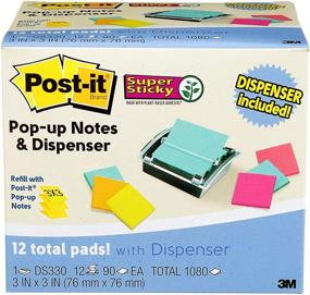 img 3 attached to 📝 Post-it Sheet Super Sticky Note and Dispenser Bundle: 12 Packs of 90-Sheet Pads, 3 x 3 Inches