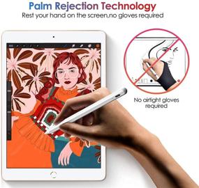 img 1 attached to 🖊️ Rechargeable Stylus Pen for iPad 2018-2020, with Palm Rejection, Magnetic Design, and Compatibility for iPad 6th-8th Gen, iPad Pro 11''&12.9'', iPad Mini 5th Gen, iPad Air 3rd&4th Gen