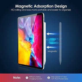 img 2 attached to 🖊️ Rechargeable Stylus Pen for iPad 2018-2020, with Palm Rejection, Magnetic Design, and Compatibility for iPad 6th-8th Gen, iPad Pro 11''&12.9'', iPad Mini 5th Gen, iPad Air 3rd&4th Gen