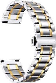 img 4 attached to Compatible Smartwatch Stainless Replacement Business Men's Watches in Watch Bands