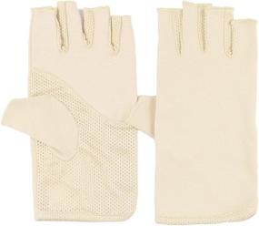 img 4 attached to 🧤 Lightweight Fingerless Gloves for Men - Breathable Driving Accessories in Gloves & Mittens