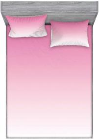 img 3 attached to 🛏️ Ambesonne Ombre Fitted Sheet &amp; Pillow Sham Set, Dreamy Pale Pink Waterfall Cotton Candy Inspired Modern Digital Print Girls Artwork, Decorative Printed 3 Piece Bedding Decor Set, Full, Rose" - "Ambesonne Ombre Fitted Sheet &amp; Pillow Sham Set, Dreamy Pale Pink Waterfall Cotton Candy Inspired Modern Print Girls Artwork, Decorative 3 Piece Bedding Decor Set, Full, Rose