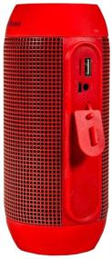 img 2 attached to 🔈 Enhanced Bass Wireless Speaker Billboard BB743 - Water-Resistant IPX5, Bluetooth, USB & SD Inputs, Mini Stereo Inputs - RED