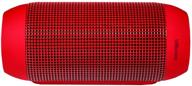 🔈 enhanced bass wireless speaker billboard bb743 - water-resistant ipx5, bluetooth, usb & sd inputs, mini stereo inputs - red logo