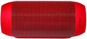 img 4 attached to 🔈 Enhanced Bass Wireless Speaker Billboard BB743 - Water-Resistant IPX5, Bluetooth, USB & SD Inputs, Mini Stereo Inputs - RED