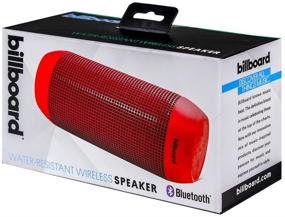 img 1 attached to 🔈 Усиленный бас беспроводной динамик Billboard BB743 - водонепроницаемый IPX5, Bluetooth, USB и SD входы, мини стерео входы - КРАСНЫЙ