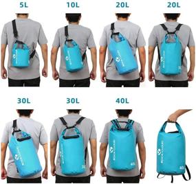 img 2 attached to 🌊 ROCK CLOUD Dry Bag: The Ultimate Waterproof Solution for Kayaking, Rafting, Boating, Beach, Surfing, Swimming, Canoeing, Camping, Hiking, Fishing, and Skiing - Available in 5L, 10L, 20L, 30L, and 40L Sizes