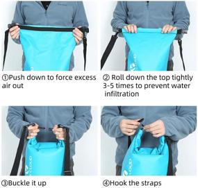 img 1 attached to 🌊 ROCK CLOUD Dry Bag: The Ultimate Waterproof Solution for Kayaking, Rafting, Boating, Beach, Surfing, Swimming, Canoeing, Camping, Hiking, Fishing, and Skiing - Available in 5L, 10L, 20L, 30L, and 40L Sizes