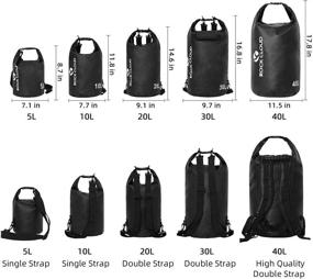 img 3 attached to 🌊 ROCK CLOUD Dry Bag: The Ultimate Waterproof Solution for Kayaking, Rafting, Boating, Beach, Surfing, Swimming, Canoeing, Camping, Hiking, Fishing, and Skiing - Available in 5L, 10L, 20L, 30L, and 40L Sizes