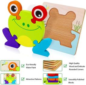 img 2 attached to 🧩 Engaging Toddler Puzzles: Apfity Wooden Learning for Enhanced Cognitive Skills