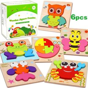 img 4 attached to 🧩 Engaging Toddler Puzzles: Apfity Wooden Learning for Enhanced Cognitive Skills