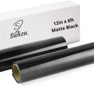 👕 htv vinyl - professional iron on heat transfer vinyl rolls (2 pack) 12in x 6ft in black for clothing and fabrics - easy weeding, matte finish, eco-friendly logo