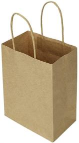 img 2 attached to 🛍️ Bagmad Brown Kraft Bags Bulk - Small Sturdy 5.25x3.25x8 inch 50 Pack Paper Bags with Handles for Retail, Gifts & Parties