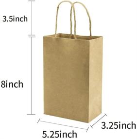 img 3 attached to 🛍️ Bagmad Brown Kraft Bags Bulk - Small Sturdy 5.25x3.25x8 inch 50 Pack Paper Bags with Handles for Retail, Gifts & Parties