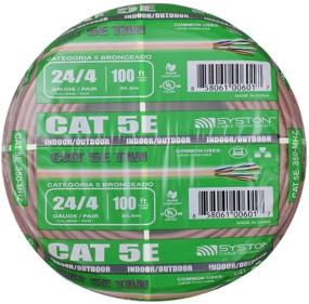 img 4 attached to 🔌 Premium Cat5e Bulk Cable 100ft Pure Copper for Outdoor/Indoor Use - Heat Resistant, High Performance, Riser Rated CMR (Tan)