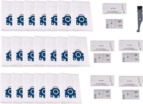 img 1 attached to 🛍️ 20-Pack Type GNMiele Vacuum Bags - Replacement Miele AirClean 3D Efficiency Dust Bags for Compatible Miele Canister Vacuum Cleaners, Including 5pcs Motor Protection Filters & 5pcs Air Clean Filter