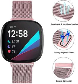 img 2 attached to Ремешки Vanjua [2 Pack], совместимые с Fitbit Versa 3 Band / Fitbit Sense Band