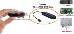 img 3 attached to 🔌 AuviPal 3-Port Micro USB OTG Hub Adapter with Power Port for Fire Stick 4K, Playstation Classic, Raspberry Pi Zero, Sega Genesis Mini, Super Nintendo NES Classic and More - Set of 2