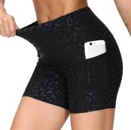 🩳 high waist yoga shorts for women - tummy control fitness athletic running shorts with deep pockets by the gym people логотип