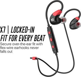 img 2 attached to MEE Audio X7 Stereo Bluetooth Wireless Sports In-Ear Headphones Red (EP-X7-RDBK-MEE)