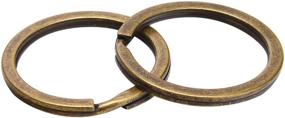 img 1 attached to 🔑 24 Pack Flat Key Rings - Metal Split Ring for Home, Car Keys, and Jewelry Making - 1 Inch (Bronze)