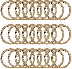 img 3 attached to 🔑 24 Pack Flat Key Rings - Metal Split Ring for Home, Car Keys, and Jewelry Making - 1 Inch (Bronze)