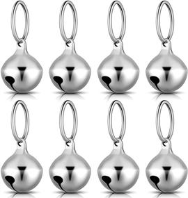 img 4 attached to 🔔 Sparkling Silver Christmas Pet Bells: 8-Piece Hanging Ring Bells for Festive Pet Decor & DIY Crafts