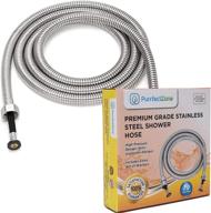 🚿 purrfectzone shower or bidet sprayer hose replacement - easy installation, 79 inch, brushed nickel finish - perfect for enhanced showering experience логотип