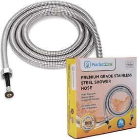 img 4 attached to 🚿 PurrfectZone Shower or Bidet Sprayer Hose Replacement - Easy Installation, 79 inch, Brushed Nickel Finish - Perfect for Enhanced Showering Experience