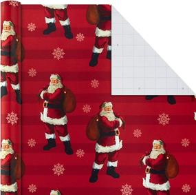 img 1 attached to 🎁 Hallmark Christmas Wrapping Paper Bundle: Classic Red and Gold with Cut Lines, Holographic (Pack of 3, 80 sq. ft. total)