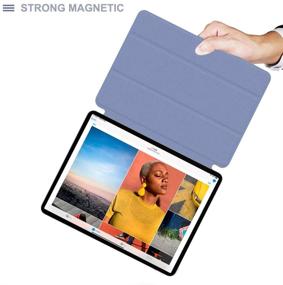 img 1 attached to 📱 Aoub Case for iPad Air 4th Gen 2020 / Pro 11-inch 2018, Magnetic Cover [Pencil Pairing/Charging & Touch ID Support], Slim Trifold Stand Smart Case for New iPad Air 10.9-inch / Pro 11-inch, Purple