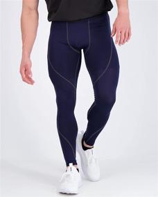 img 3 attached to 🩳 Real Essentials 4 Pack: Men's Compression Pants Base Layer Cool Dry Tights - Active Sports Leggings for Enhanced Performance