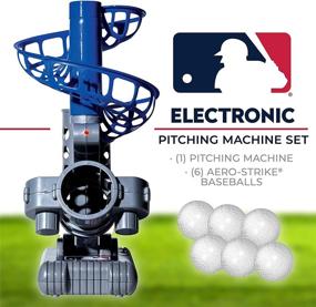 img 3 attached to 🏀 MLB Electronic Baseball Pitching Machine by Franklin Sports – Height Adjustable with 6 Plastic Baseballs – Pitches Every 7 Seconds