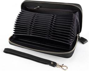 img 4 attached to Women's Genuine Leather Handbags & Wallets with Ample Space for Organization