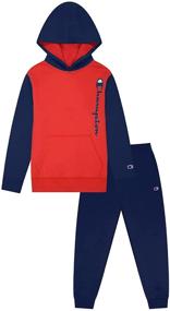 img 4 attached to 👦 Champion Heritage Boys' Clothing Set - Heather Hooded Sweatshirt