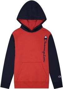 img 2 attached to 👦 Champion Heritage Boys' Clothing Set - Heather Hooded Sweatshirt