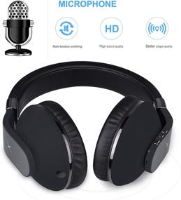 img 2 attached to 🎧 Riwbox XBT-780 Bluetooth наушники накладного типа: Hi-Fi стерео беспроводные/проводные гарнитуры с встроенным микрофоном для онлайн-уроков, домашнего офиса, ПК/сотовых телефонов/телевизора (черные)