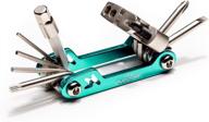 🚴 eyezoff folding bicycle multi tool: 18 functions for cyclists - aquamarine/silver edition logo