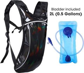 img 3 attached to 🎒 KUYOU Hydration Pack: Lightweight Water Backpack with 2L Bladder for Festivals, Hiking, Biking & More