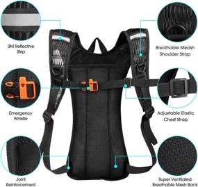 img 2 attached to 🎒 KUYOU Hydration Pack: Lightweight Water Backpack with 2L Bladder for Festivals, Hiking, Biking & More