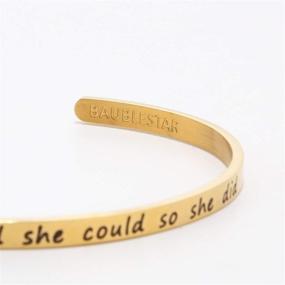 img 1 attached to 💫 BaubleStar She Believed She Could: Inspiring Bracelet Gift Jewelry for Her Success