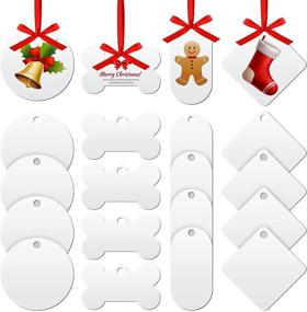 img 4 attached to Christmas Sublimation Personalized Ornaments Unfinished Beading & Jewelry Making