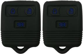 img 4 attached to 🔑 2Pcs Coolbestda Smart Silicone Key Fob Cover Case for Ford F150 F250 F350 Explorer Ranger Escape Expedition - Keyless Entry Protector Jacket Holder